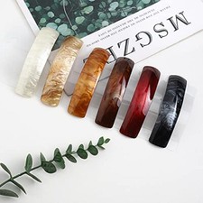 6pcs Large Acrylic Hair Clips for Women-French Barrettes for Thick Hair-6 Colors