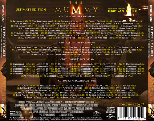 The Mummy (1999) Ultimate Edition 4CD Jerry Goldsmith - Imagen 3 de 10