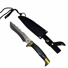Chipaway Cutlery Bowie Fixed Blade Knife 12" Stainless Steel Blade Jump Master