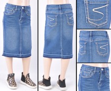 New Little Girls Denim Skirt Color skirt stretch fabric Size 4/6 RK-6-B
