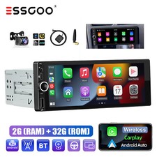 1 DIN 6.9"Autoradio Android 14 Carplay GPS Navigation RDS Bluetooth 2+32G Kamera