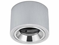 Aluminium Aufbaustrahler Deckenleuchte Flach Rund Silber - FüR Led Modul 230V