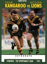 1991 BRISBANE BRONCOS NRL Card MICHAEL HANCOCK Kangaroos Stimorol