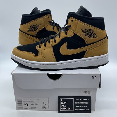 Size 10W- Air Jordan SE Mid Desert Ochre Black Brown Suede (DB5453-700) 