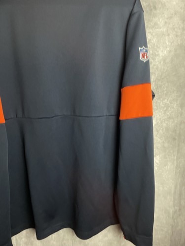 Chicago Bears Nike On Field Dri Fit Quarter Zip Pullover Men’s Large Navy Orange - 第 11/16 張圖片