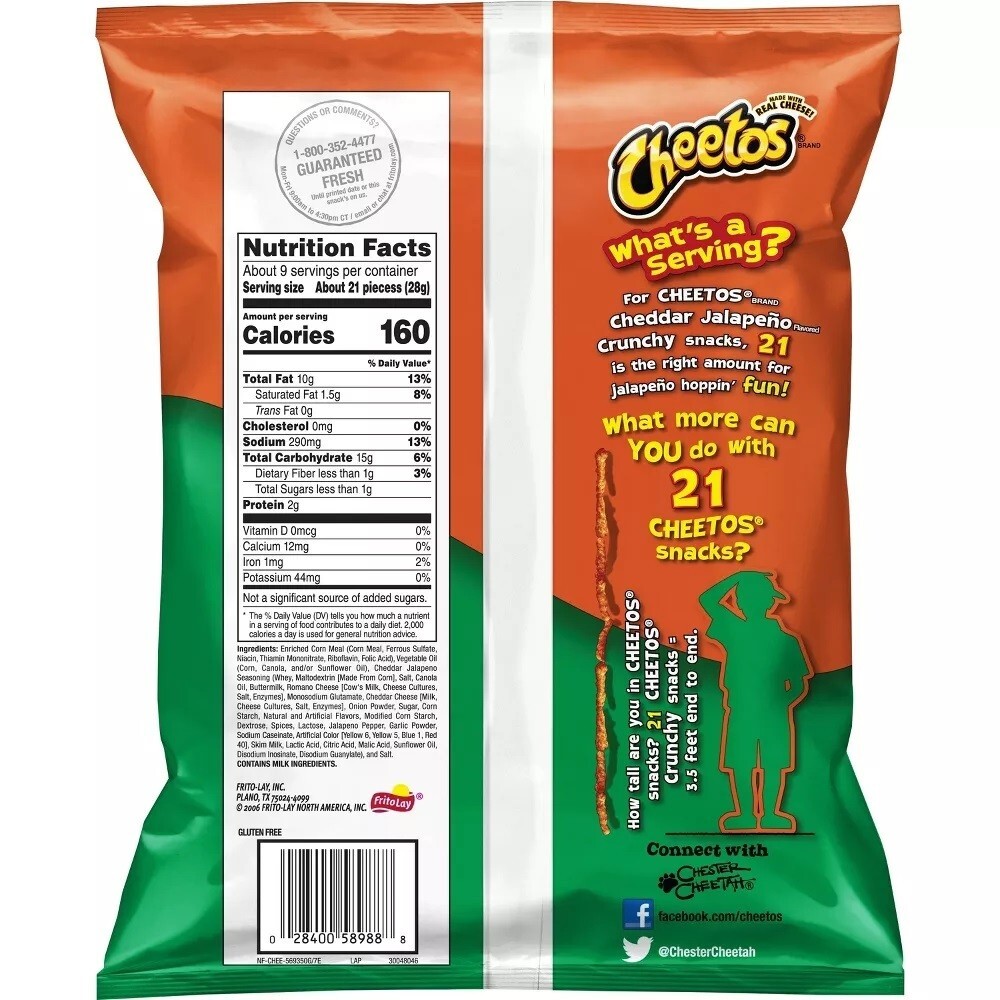 (4 pack) Cheetos Crunchy Flamin' Hot Cheese Puff Chips, 15oz Bag