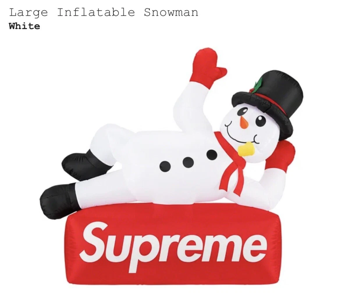 Supreme Large Inflatable Snowman White *confirmed order*