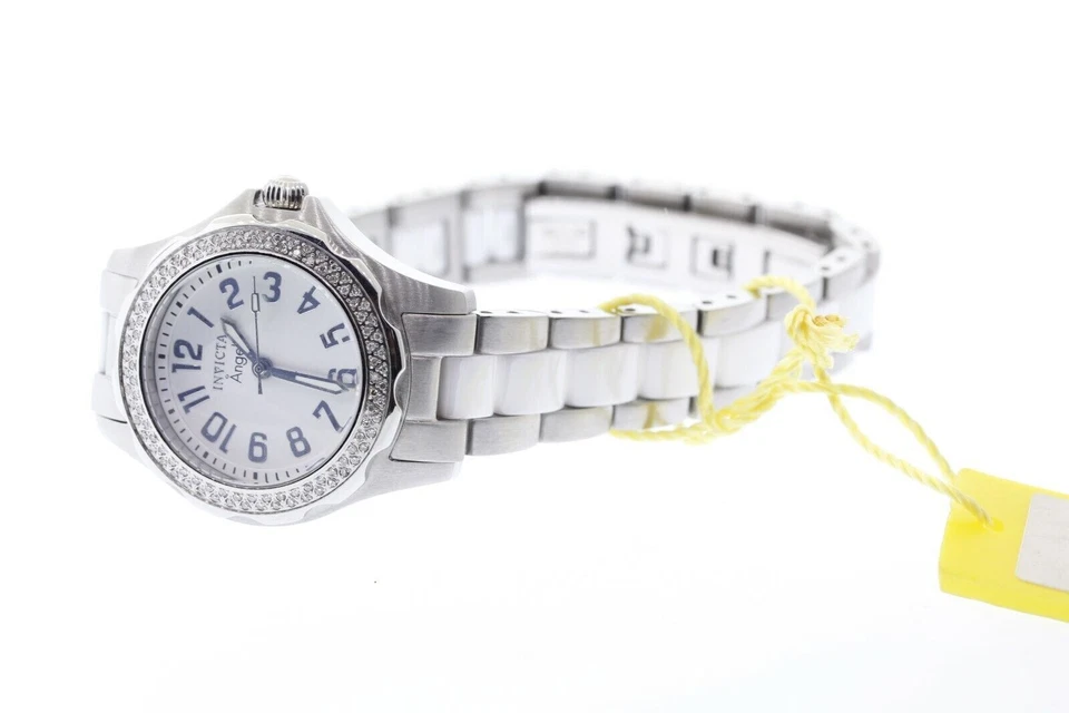 Women's Invicta 1779 Angel Stainless & Ceramic Diamond Accented White Dial Watch - image 2 of 4
