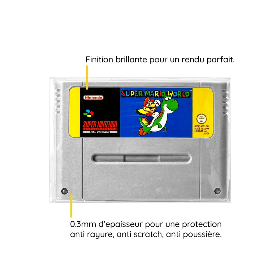 10 Boitiers de Protection Pour Jeux Cartouche Super Nintendo SNES en Loose Neufs - Photo 2/4