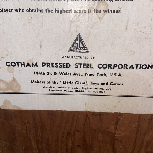 Antique Vintage BIG SHOT Pinball Bagatelle Game Gotham Pressed Steel Corporation - Picture 10 of 10