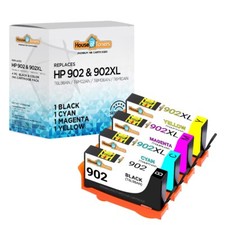 902XL Fits HP 902XL Black Cyan Magenta Yellow Ink for Officejet 6979 6954 Lot