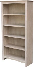 International Concepts Shaker Bookcase, 60", Washed Gray Taupe