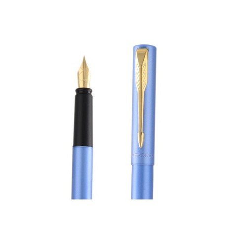 Parker Vector XL Blue GT Fountain Pen Fine Nib with Gold Trim - Picture 3 of 3