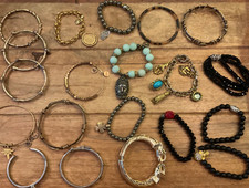 FASHION COSTUME JEWELRY BRACELET LOT ASSORTED PREOWNED