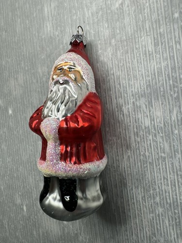 vintage CHRISTOPHER RADKO St. Nick Santa Claus 5” glass Ornament - Picture 2 of 10