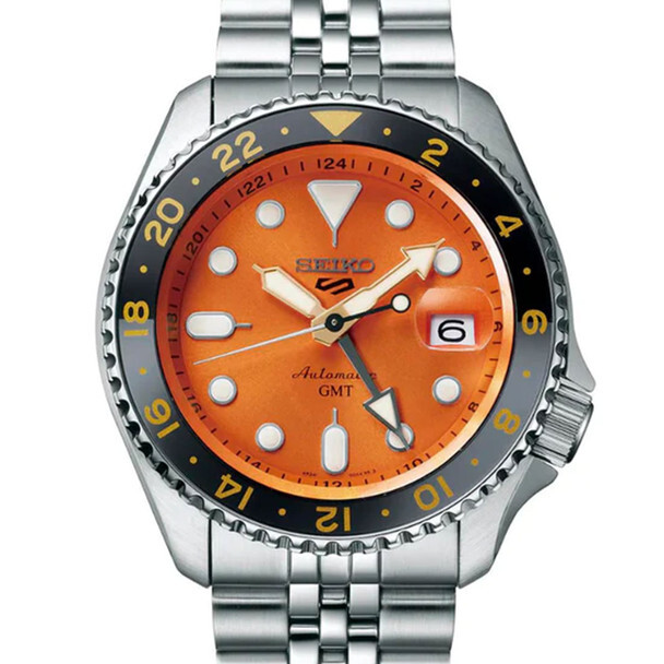 Seiko Sports SSK005K1 GMT Orange dial 10bar Stainless Steel