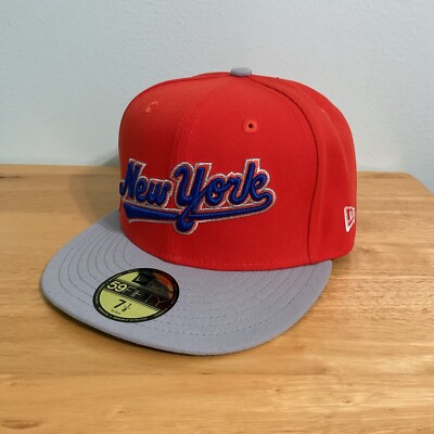 New York Mets New Era 59Fifty Fitted Cap Hat Dolphin Grey Mens 7 1/8