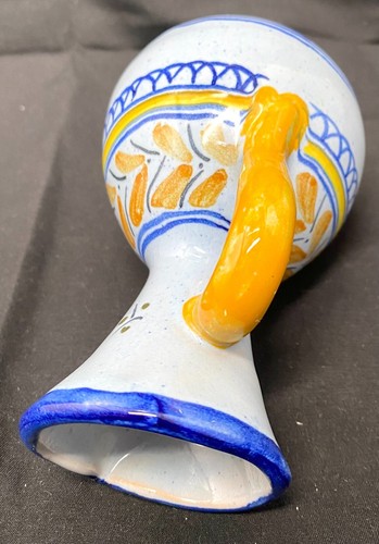 VINTAGE BEAUTIFUL TALAVERA CERAMIC OIL OR WINE JUG 4.5" c1980 Excellent - Picture 5 of 5