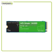 ** 0-Hours WDS100T3G0C WD Green SN350 1TB PCI-E 3.0 x4 NVMe M.2 2280 SSD **