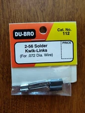 DuBro 2-56 Solder Kwik Links for .072 Diameter Wire # 112