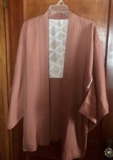 Vintage Apricot Japanese Scene Kimono Small