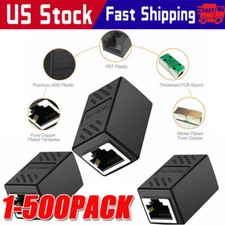 RJ45 Inline Coupler Cat7 Cat6 Cat5e Cat5 Ethernet LAN Network Cable Adapter Lot