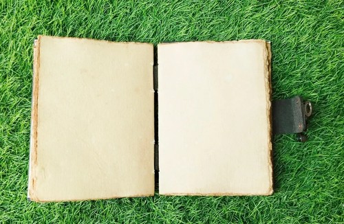 Vintage Leather bound Hard Cover Notebook Handmade Paper Diary Sketchbook - Picture 3 of 6