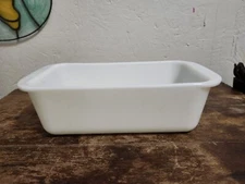 VINTAGE Pyrex Opal White Milk Glass Loaf Pan 213 22 X 11 cm Baking Dish