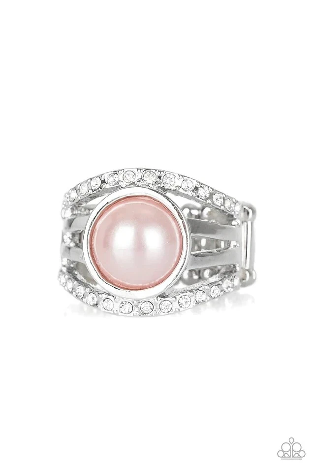 Pink pearl ring paparazzi deals