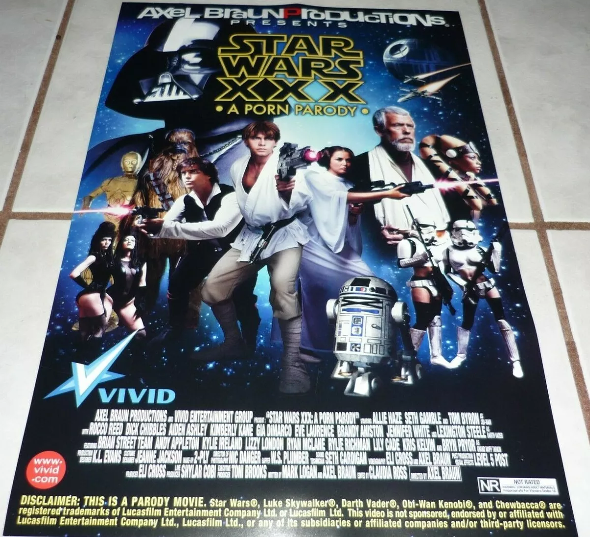 1200px x 1093px - STAR WARS XXX A Porn Parody Rare ViViD Poster! ALLIE HAZE Mint! | eBay