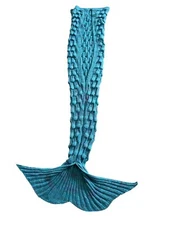 Mermaid Tail Blanket Adults Girls Boys Kids Knit Stretch Soft Long