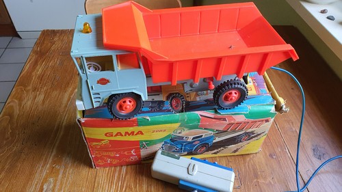 Ales Blechauto GAMA LKW FAUN Kipper Electric 3986 Fernlenkauto Batterie 50/60er - Bild 2 von 23