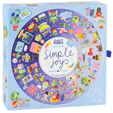 Simple Joys 1000 Piece Circular Jigsaw Puzzle Professor Puzzle New