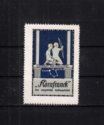 406978/advertising stamp-Kornfranck-constellation of the twins