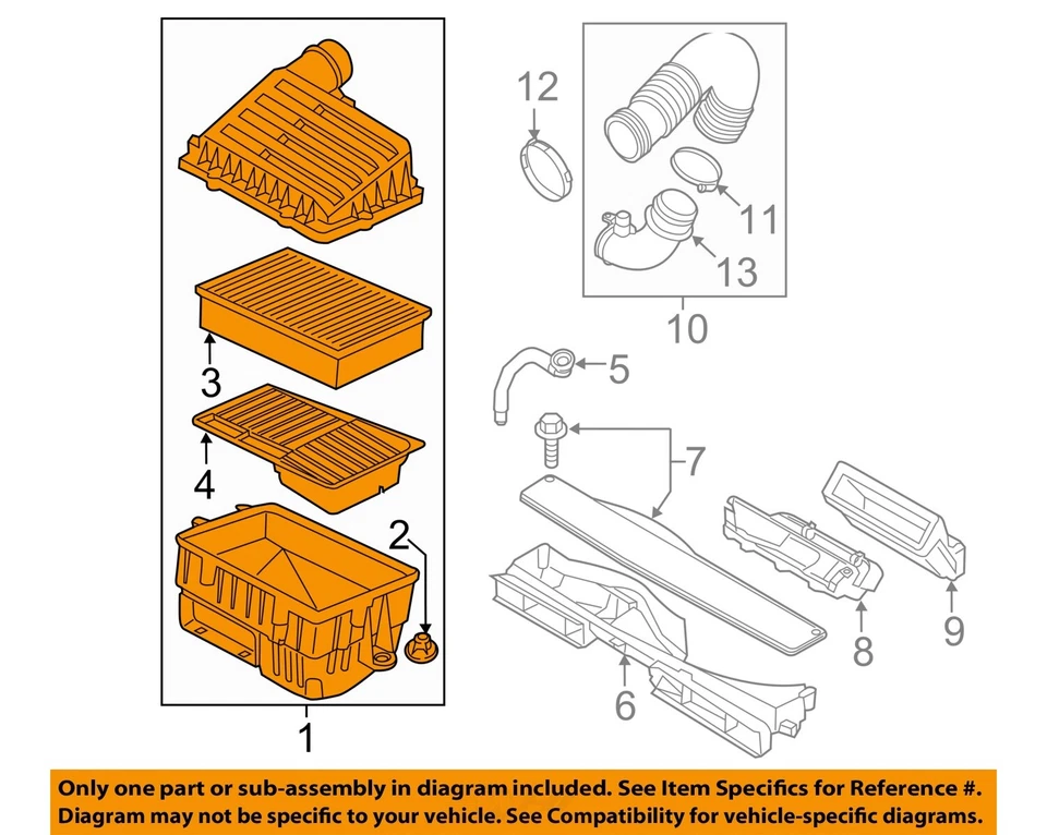 Used Air Cleaner Assembly fits: 2016 Audi A3 2.0L engine ID CNTC Grade A Foto 3 de 4