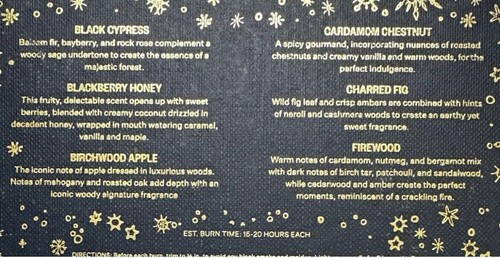 Apotheke 6 Piece Winter Discovery Mini Scented 2 oz Candle Gift Set *New in Box* - Picture 3 of 3