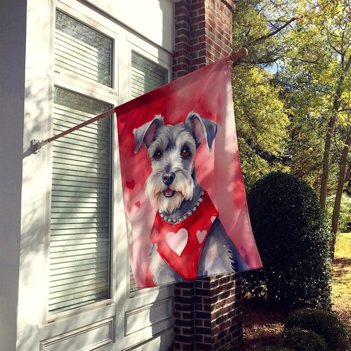 Schnauzer My Valentine Flag Canvas House Size DAC5434CHF - Picture 2 of 4