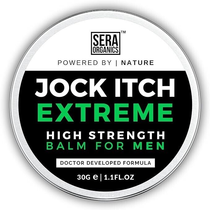Men's Anti-Fungal Jock Itch Cream - Athlete's Foot, Sweat Rash & Itch Relief 30g