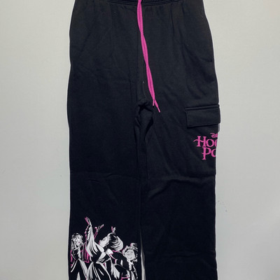 Disney Hocus Pocus Women's Black Halloween Graphic Cargo Jogger Pants XXS
