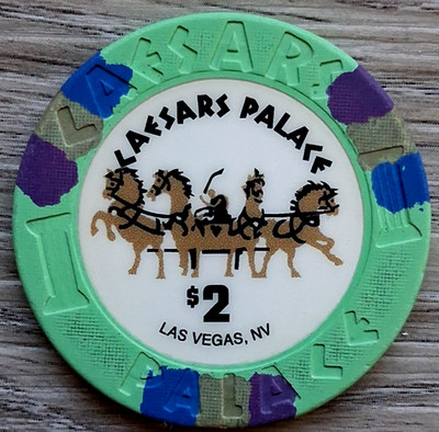 $2 Las Vegas Caesars Palace Poker Drop Casino Chip