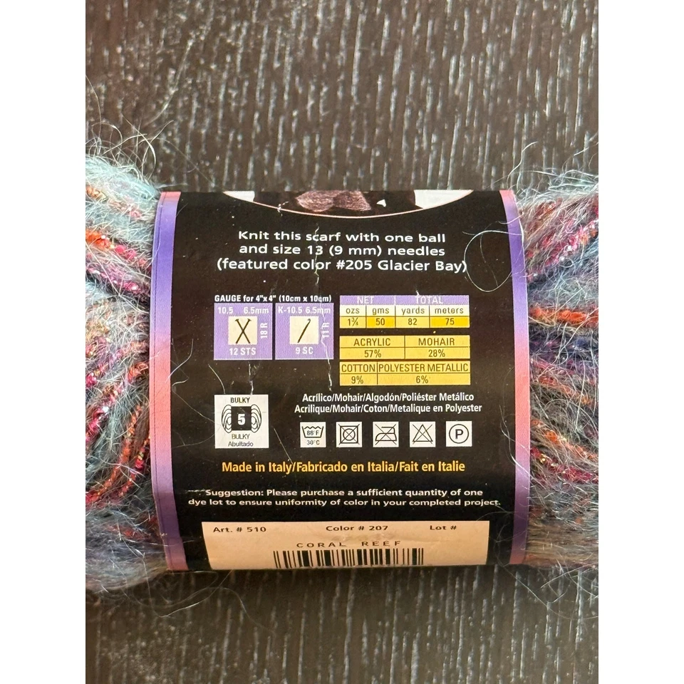 Лот из 2 пряжи Lion Brand Moonlight Mohair для кораллового рифа - Изображение 3 из 4