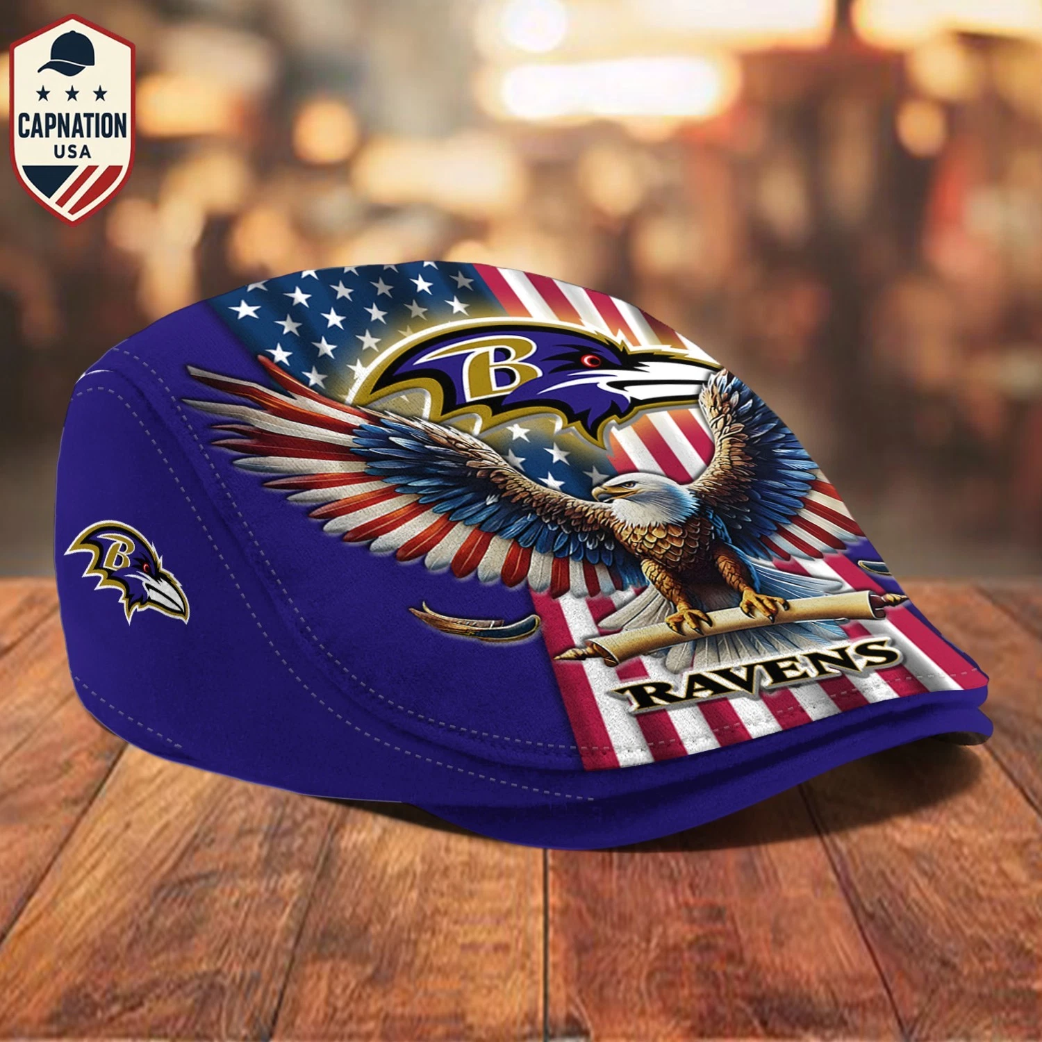 Baltimore-Ravens Jeff Cap Newsboy Cap Driving Cap Flat Cap Golf Cap For Men