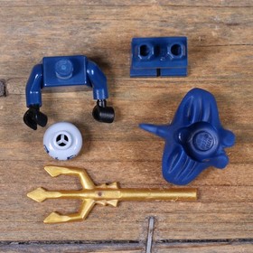 LEGO Atlantis Manta Warrior Minifigure Gold Trident Blue Ocean Monster atl003
