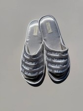 Brand new Skims white satin slip on slippers size 40