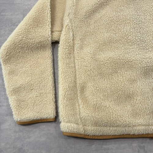 Orvis Jacket Mens XL Sherpa Deep Pile Leather Trim Cream Oatmeal Full Zip Beige - Picture 18 of 24