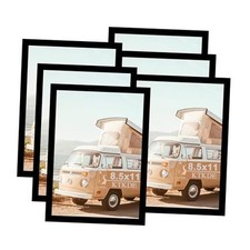 8.5x11 Picture Frame Certificate Document Frame 6 Pack 8.5x11-6Pack Black