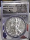 2021 (W) US Silver Eagle $1  ANACS MS70 Flag/Eagle Slab