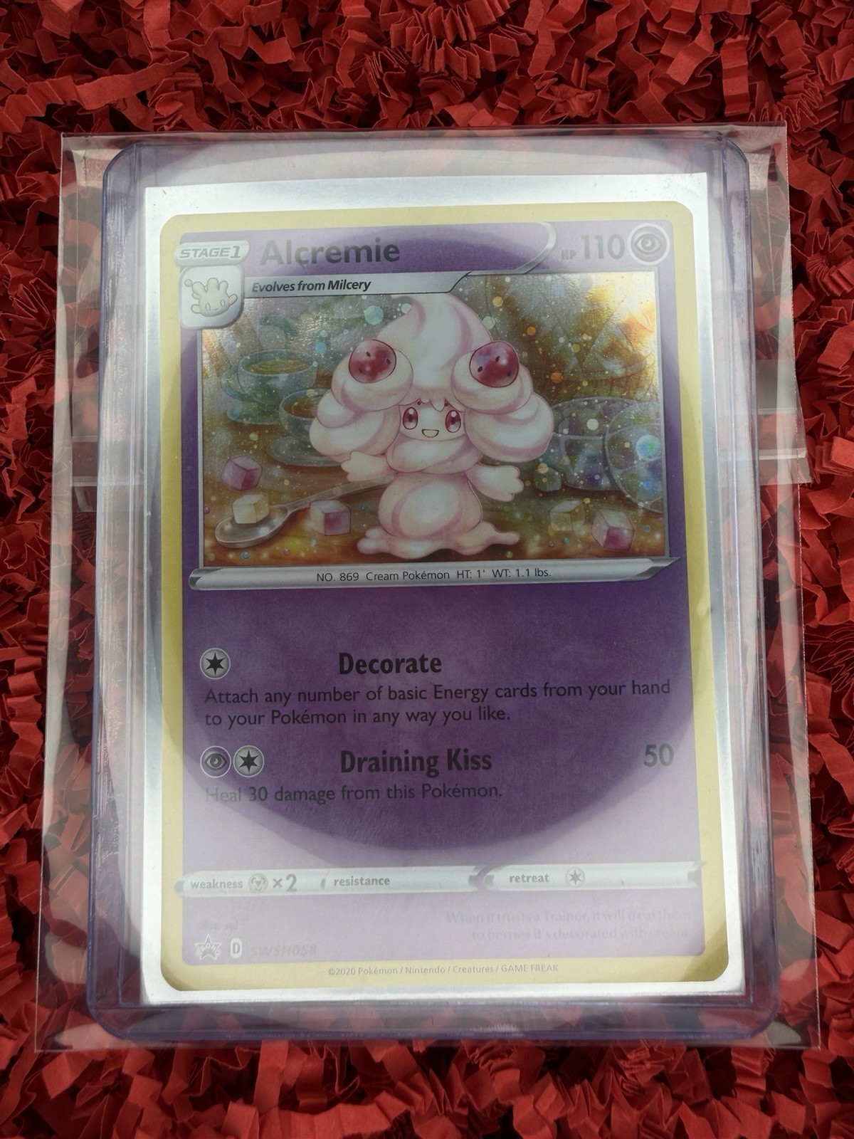 Alcremie SWSH058 Holo Black Star Promo Card - STELLAR NM - Pokemon TCG