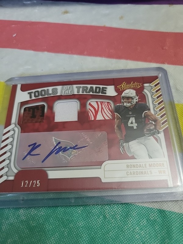 2022 Panini Absolute - Tools of the Trade Triple Autos Rondale Moore  /99 