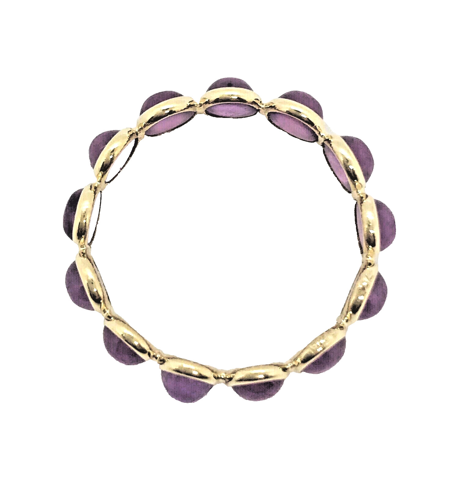 Ruby 18k Yellow Gold Eternity Stackable Wedding B… - image 2